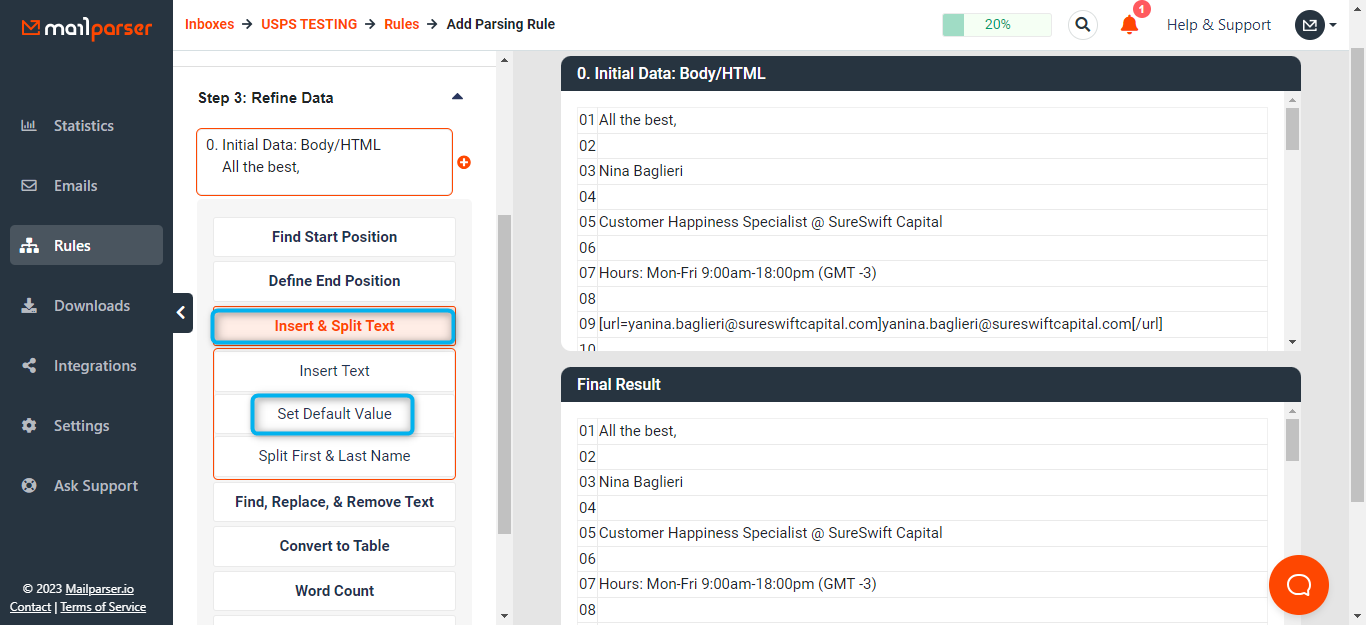 New design - Step 1 to add default value filter